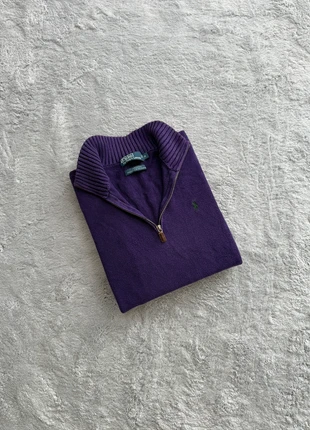 Pull Sweat halfzip vintage col roulé/ camionneur Raph Lauren violet logo vert S homme, marke: Ralph Lauren, zustand: Sehr gut, größe: S, 52,00 €, 55,30 € inklusive Vinted-Käuferschutz