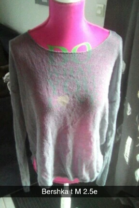Pull fin' gris, brand: Bershka, condition: Good, size: M / 38 / 10, €2.50, €3.33 includes Buyer Protection