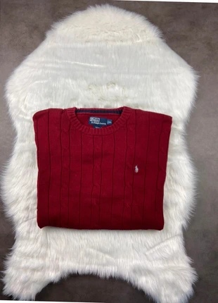 Pull Torsadé Ralph Lauren Rouge Vintage - taille XL, brand: Ralph Lauren, condition: Very good, size: XL, €50.00, €53.20 includes Buyer Protection