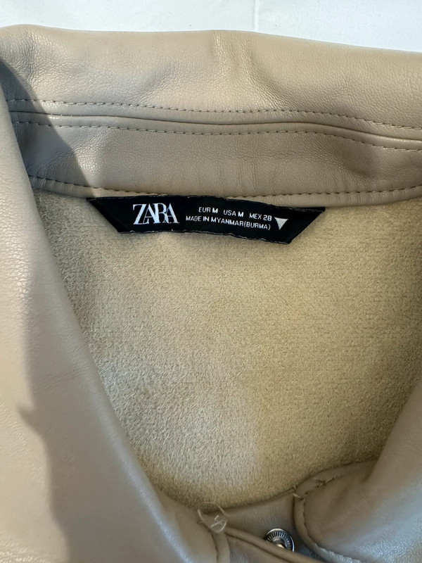 Zara leather shacket 2