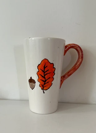 Hand painted autumn inspired large mug, brand: NO LABEL, condition: Very good, £2.50, £3.33 includes Buyer Protection
