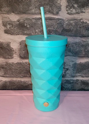 Gobelet Starbucks turquoise édition 2024 – logo doré sirène, marke: Starbucks, zustand: Sehr gut, 6,00 €, 7,00 € inklusive Vinted-Käuferschutz