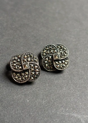925 silver vintage marcasite clip on earrings, brand: Silver, condition: Very good, £25.00, £26.95 includes Buyer Protection