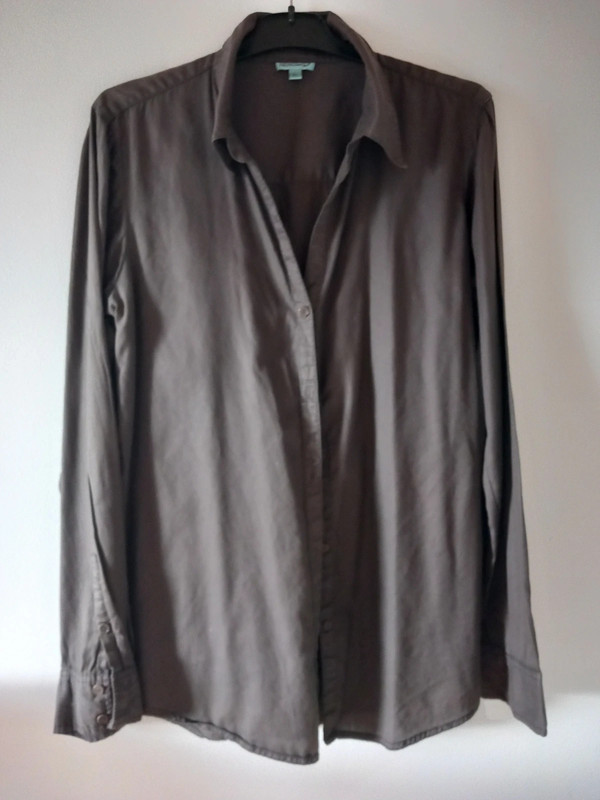 Chemise manches longues marron