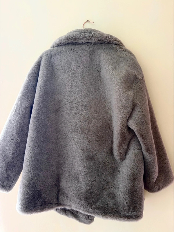 Primark x Rita Ora Grey Faux Fur Coat Vinted