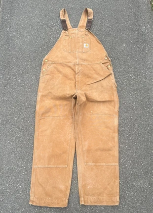 Salopette/dungarees carhartt R01 BRN double knee workwear beige patiné vintage - Taille 3XL(46x34), marca: Carhartt, estado: Muy bueno, tamaño: XXXL, 65,00 €, 68,95 € Protección al comprador Pro incluida