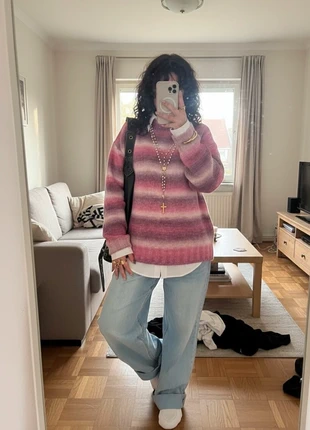 Pull oversize rose dégradé vintage ultra doux, merk: Vintage Dressing, staat: Heel goed, maat: S / 36 / 8, € 48,90, € 52,05 inclusief Kopersbescherming