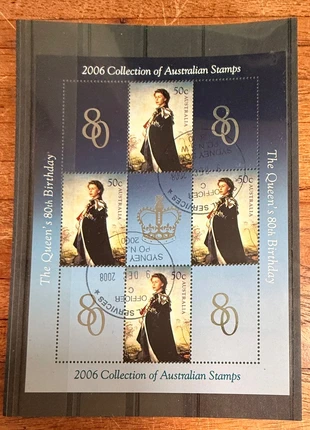 Australië velletje gestempeld the queens 80th Birthday, staat: Nieuw zonder prijskaartje, € 2,95, € 3,80 inclusief Kopersbescherming