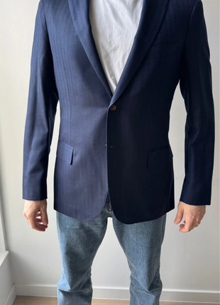 Classic Navy Wool Blazer / Blazer en Laine Marine / Wol Blazer / Wollblazer – Size M/L, marque: Saint James, état: Bon état, taille: 50, 40,00 €, 42,70 € Protection acheteurs incluse