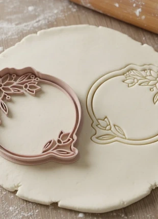 Emporte piece moule Circle with Foliage Leaves Cookie Cutter, marque: sans marque, état: Très bon état, 3,00 €, 3,85 € Protection acheteurs (Pro) incluse