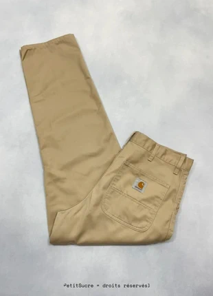Pantalon Carhartt wip Beige Loose Baggy Droit Simple Pant - Taille L w34 #805, brand: Carhartt, condition: Good, size: W34, €29.00, €31.15 includes Buyer Protection Pro