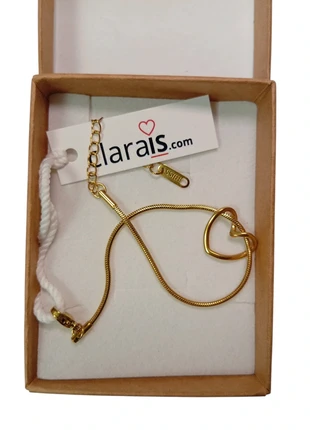 Bracciale Ragazza Semirigido Dorato Con Cuore In Scatola Regalo, brand: Clarais, condizioni: Nuovo con cartellino, €2.90, €3.75 include la Protezione acquisti Pro