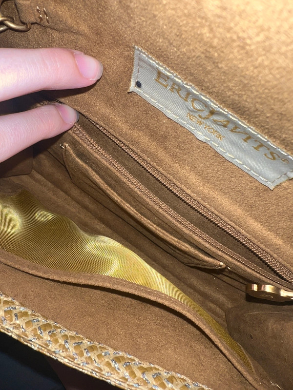 Eric Javits Designer Gold Straw Clutch Vinted