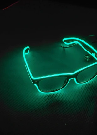 Neon LED EL Wire Green Clear Light Up Glasses with Three Modes of Lightening, brand: NO LABEL, condition: New with tags, £7.49, £8.56 includes Buyer Protection