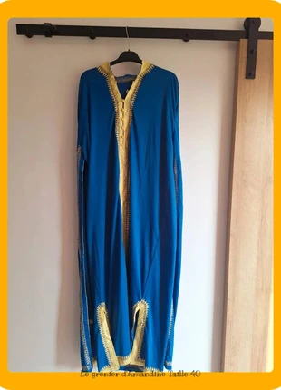 Robe traditionnelle bleue vintage brodée doré, estado: Muy bueno, tamaño: L / 40 / 12, 16,00 €, 17,50 € Protección al comprador Pro incluida