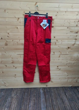 Pantalon de travail Oyster rouge/bleu • T44 (88 cm) • L122 cm • EJ86 cm, marke: Oyster, zustand: Neu, mit Etikett, größe: W34 | DE 50, 15,00 €, 16,45 € inklusive Vinted-Käuferschutz