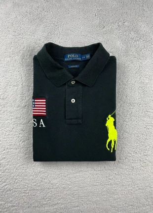Polo à manche courte Custom Fit - Polo Ralph Lauren - Noir logo brodé Jaune - Taille L Homme, marca: Polo Ralph Lauren, estado: Muy bueno, tamaño: L, 29,90 €, 32,10 € Protección al comprador incluida