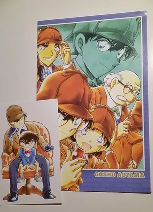 Poster e cartolina del volume 100 di Detective Conan, estado: Novo sem etiquetas, €2.00, €2.80 inclui Proteção do Comprador
