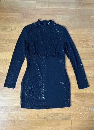 Robe manches longues noires à paillettes Pull and Bear taille L, brand: Pull & Bear, condition: Very good, size: L / 40 / 12, €8.00, €9.10 includes Buyer Protection