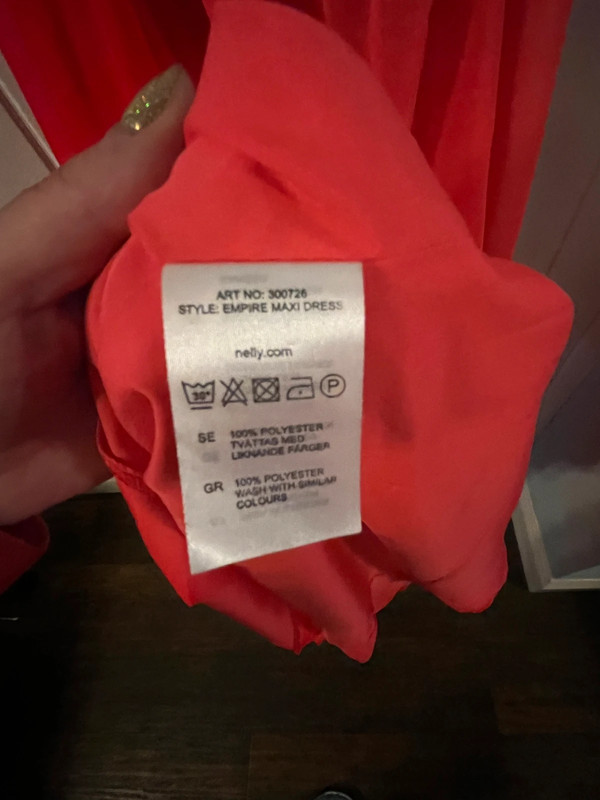 NLY Eve cross back coral chiffon maxi dress Vinted