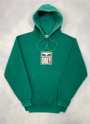Pull Obey Vert coupe Large Hoodie Oversize Sweatshirt - Taille S #1535, marque: Obey, état: Bon état, taille: S, 39,00 €, 41,65 € Protection acheteurs (Pro) incluse