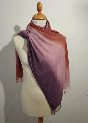 Écharpe Dégradé MarronRose Violet Style Bohème 100% Viscose, zustand: Sehr gut, 1,00 €, 1,75 € inklusive Vinted-Käuferschutz