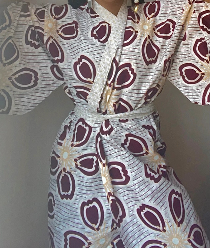 African Cotton Kimono Thigh Length 1