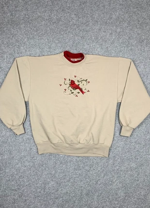Sweat Morning Sun Brodé Oiseaux made in USA vintage 90´s taille L beige, marca: Vintage Dressing, estado: Muy bueno, tamaño: L, 30,00 €, 32,20 € Protección al comprador incluida