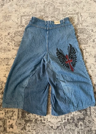 Big Jorts shorts baggy large handmade style JNCO y2k brodé broderie hiphop, merk: JNCO, staat: Heel goed, maat: M, € 40,00, € 42,70 inclusief Kopersbescherming Pro