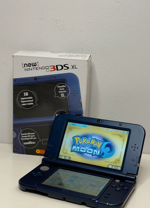 Nintendo NEW 3DS XL Metallic Blue + Box + Manuals Zelda, Pokémon, Mario (hshop) Modded 32GB, marque: Nintendo, état: Neuf sans étiquette, 269,99 €, 284,19 € Protection acheteurs incluse