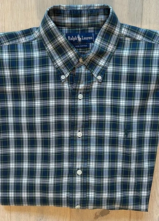 Vintage Ralph Lauren Shirt – Navy, Green & White Plaid – Size L, marque: Ralph Lauren, état: Neuf sans étiquette, taille: L, 32,00 €, 34,30 € Protection acheteurs incluse