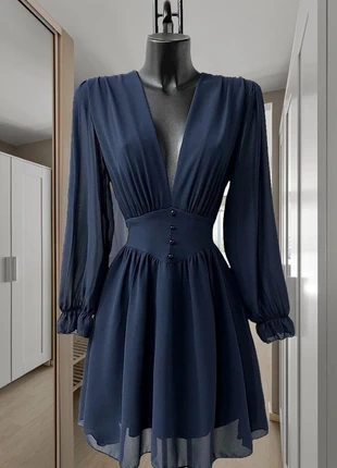 Robe courte marine, marca: Boutique Italiana, estado: Muy bueno, tamaño: S / 36 / 8, 31,00 €, 33,25 € Protección al comprador Pro incluida