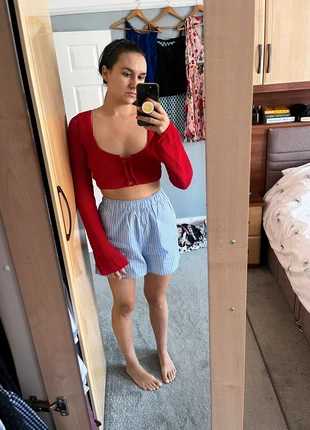 Cropped red cardi jumper size M, brand: Glassons, condition: Very good, size: M / UK 12-14, £4.00, £4.90 includes Buyer Protection