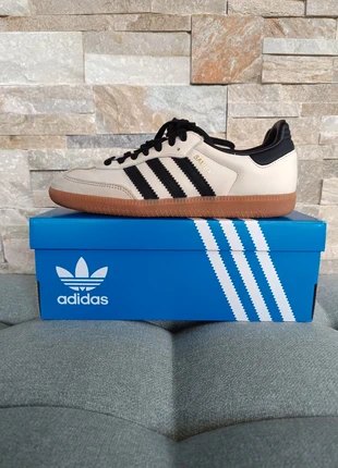 Adidas Samba blanc/crème et noir, marke: adidas, zustand: Sehr gut, größe: 39, 95,00 €, 100,45 € inklusive Vinted-Käuferschutz