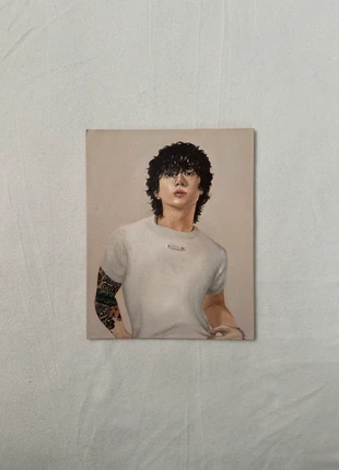 Hand-Painted Oil Portrait – Inspired by Jungkook (BTS), marque: BTS, état: Neuf sans étiquette, 80,00 €, 84,70 € Protection acheteurs incluse