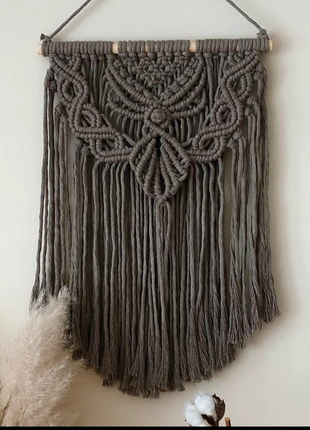 Handmade medium size macrame wall hanging in stone grey., brand: Handmade, condition: New without tags, £28.00, £30.10 includes Buyer Protection