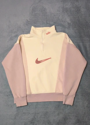 Pull quart zip Nike femme col camionneur beige / rose pâle - S, marque: Nike, état: Très bon état, taille: S / 36 / 8, 35,00 €, 37,45 € Protection acheteurs incluse