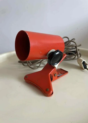 Lampe pince vintage orange – câble doré, condition: Good, €30.00, €32.20 includes Buyer Protection Pro
