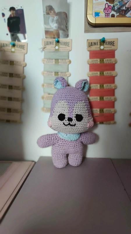 Peluche decorative au crochet Mang BT21 BTS J Hope