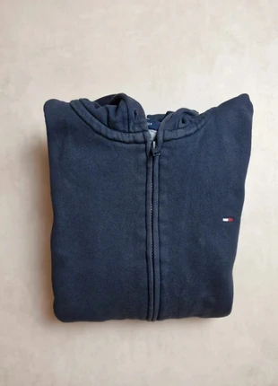 🧥 Tommy Hilfiger - Sweat zippé à capuche logo manche - Taille L - Bleu marine 🇺🇸, marke: Tommy Hilfiger, zustand: Sehr gut, größe: L, 35,00 €, 37,45 € inklusive Vinted-Käuferschutz
