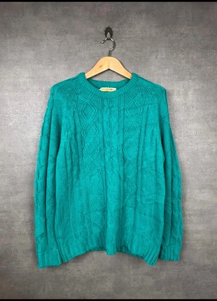 Pull torsadé vert émeraude Oakton Ltd taille XL – Made in Korea – Style vintage années 80, brand: Vintage Dressing, condition: Very good, size: XL / 42 / 14, €16.00, €17.50 includes Buyer Protection