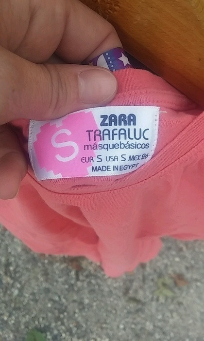 Tee shirt basic couleur corail Zara T36 4