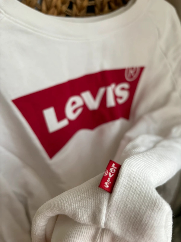 Felpa bianca levis discount