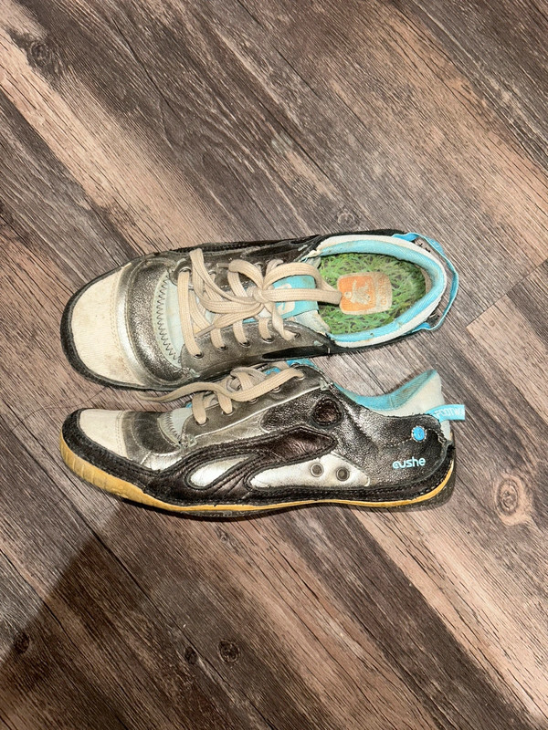 Y2K silver trainers 1