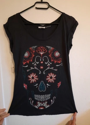 Tee-shirt tête de mort., brand: La Redoute, condizioni: Buone, taglia: M / IT 42 / EU 38, €3.00, €3.85 include la Protezione acquisti