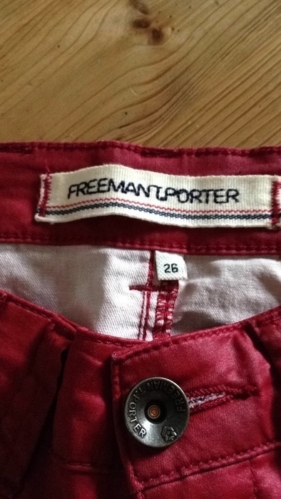Pantalon effet cuir rouge Freeman Porter 3
