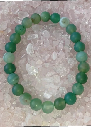 Bracelet en Agate Rayée Verte, marque: Natural, état: Très bon état, 3,95 €, 4,85 € Protection acheteurs (Pro) incluse