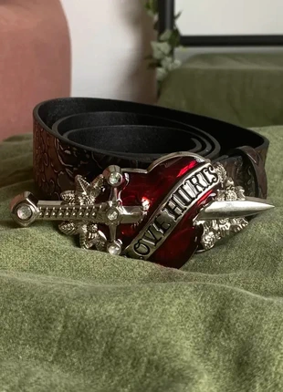 Engraved Y2K Punk Belt – Alt Emo Ed Hardy Vibes, marque: Vintage Dressing, état: Neuf sans étiquette, taille: Ajustable, 16,00 €, 17,50 € Protection acheteurs (Pro) incluse