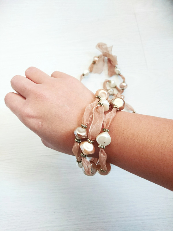 Collier + bracelet perles  5