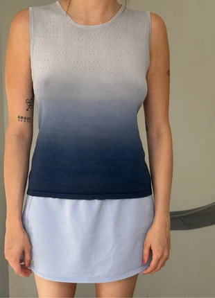 Knit top in blue ombré, marke: LAST WOMAN, zustand: Sehr gut, größe: M / 38 / 10, 10,00 €, 11,20 € inklusive Vinted-Käuferschutz